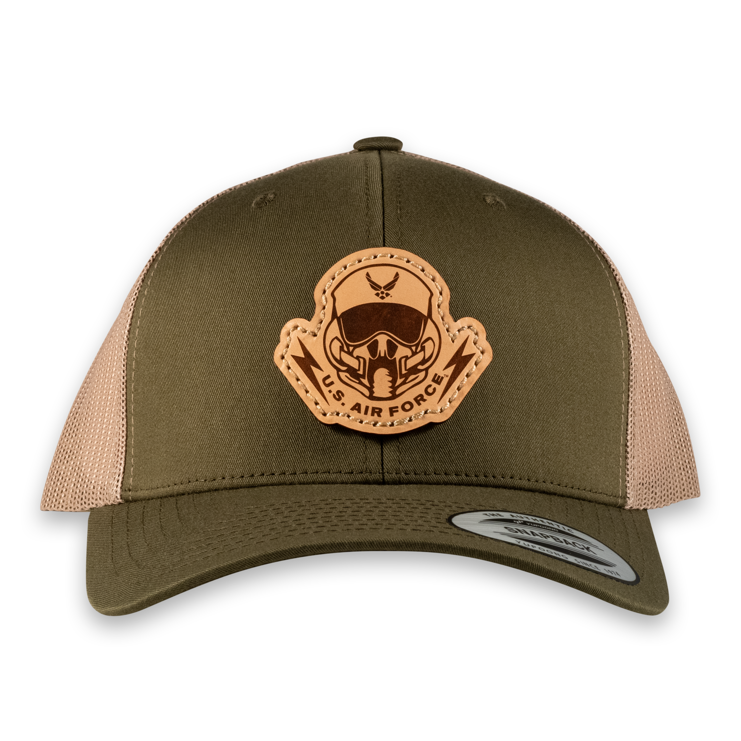 Pilot’s Mask Trucker Hat- Officially Licensed Leather Patch Hat