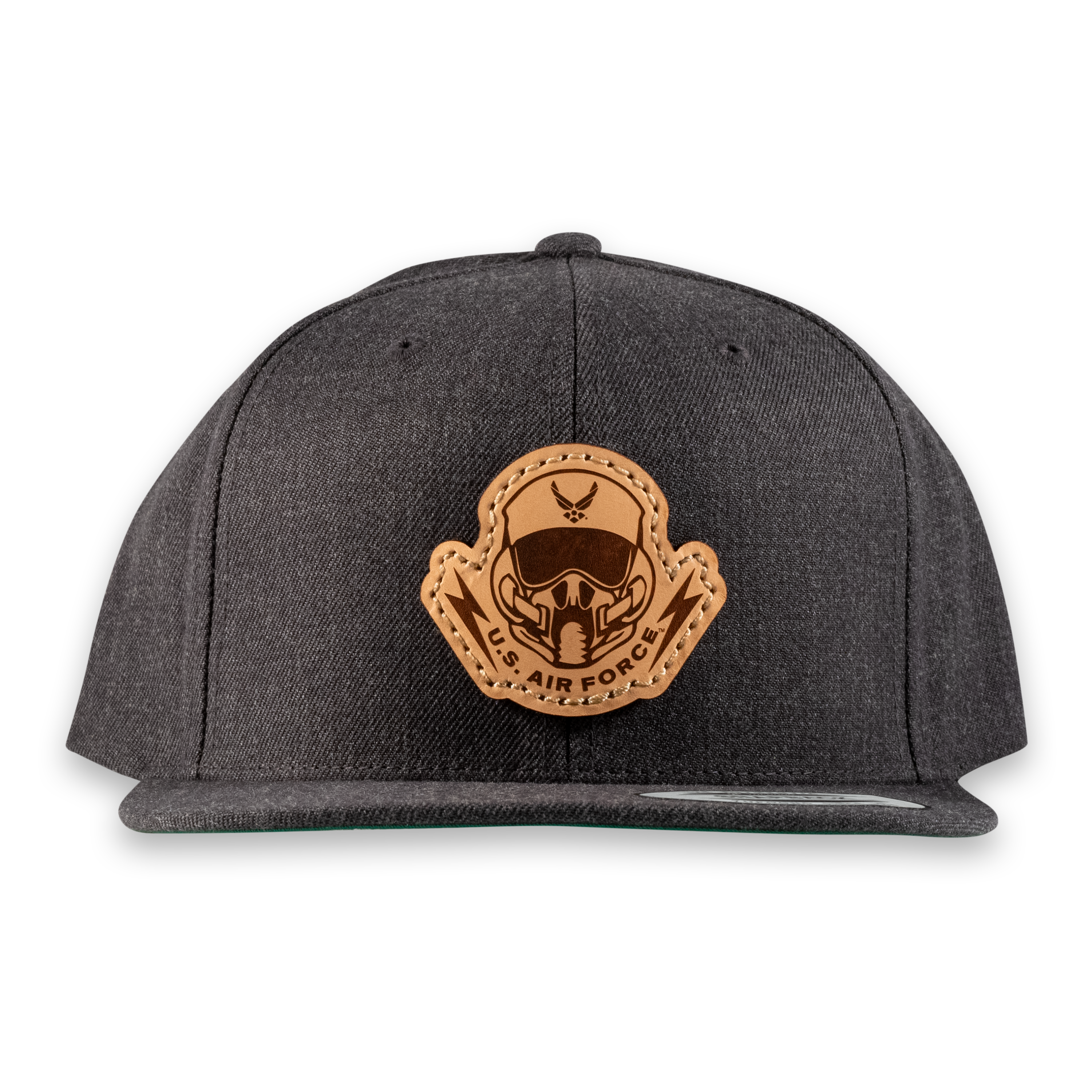 Pilot’s Mask Premium Flat Bill Hat- Officially Licensed Leather Patch Hat