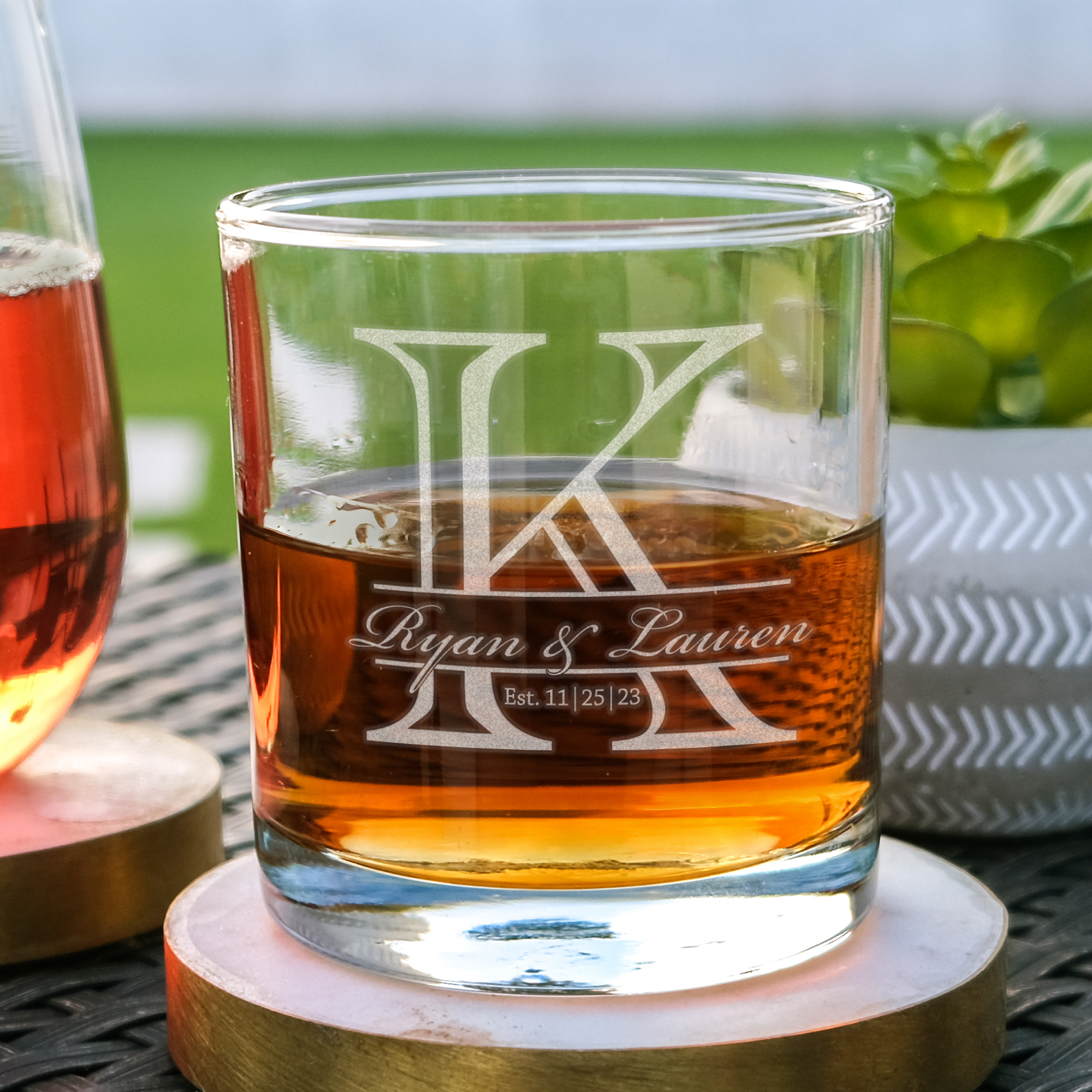 Engraved Whiskey Glasses Couples – Design: K3