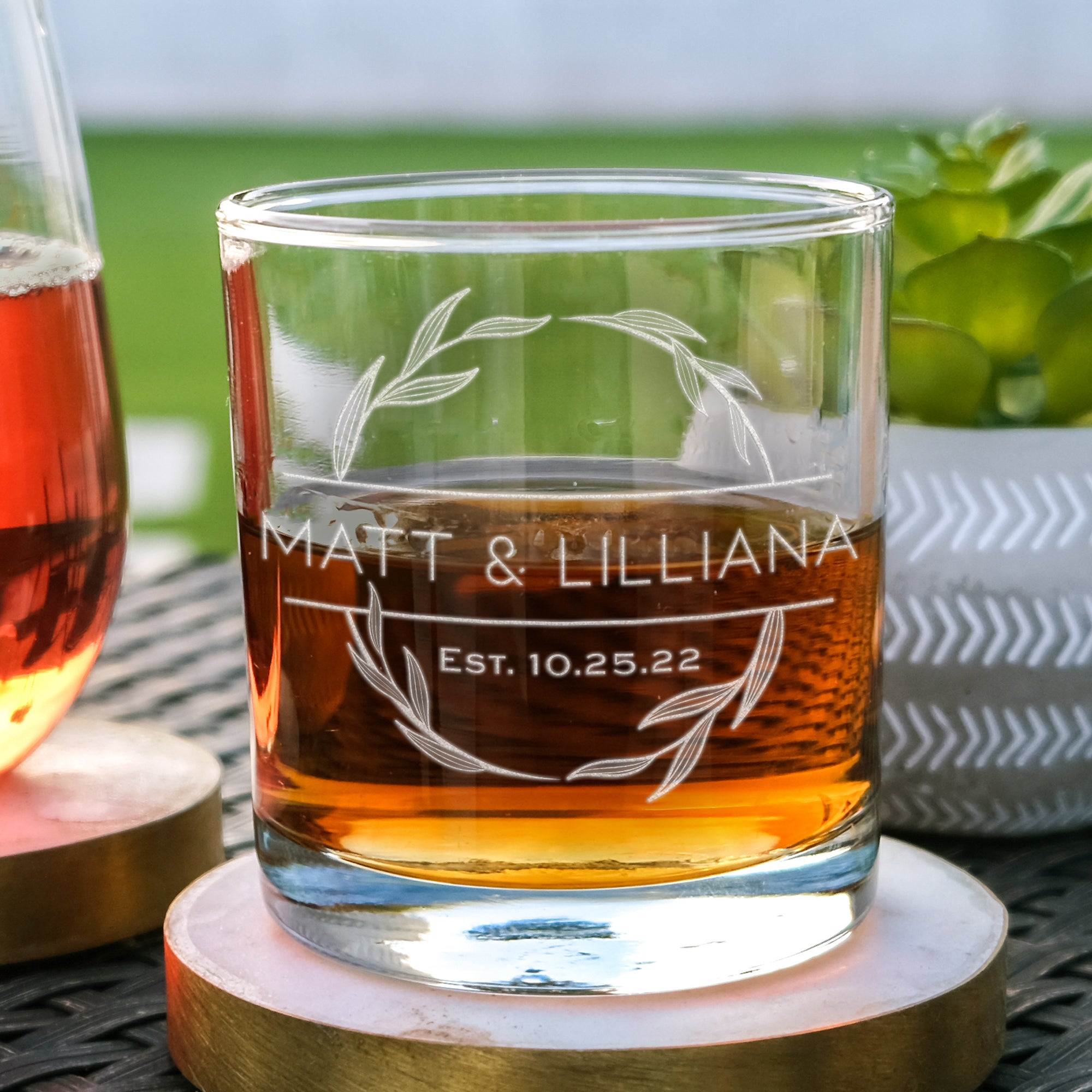 Personalized Whiskey Glass – Design: N8