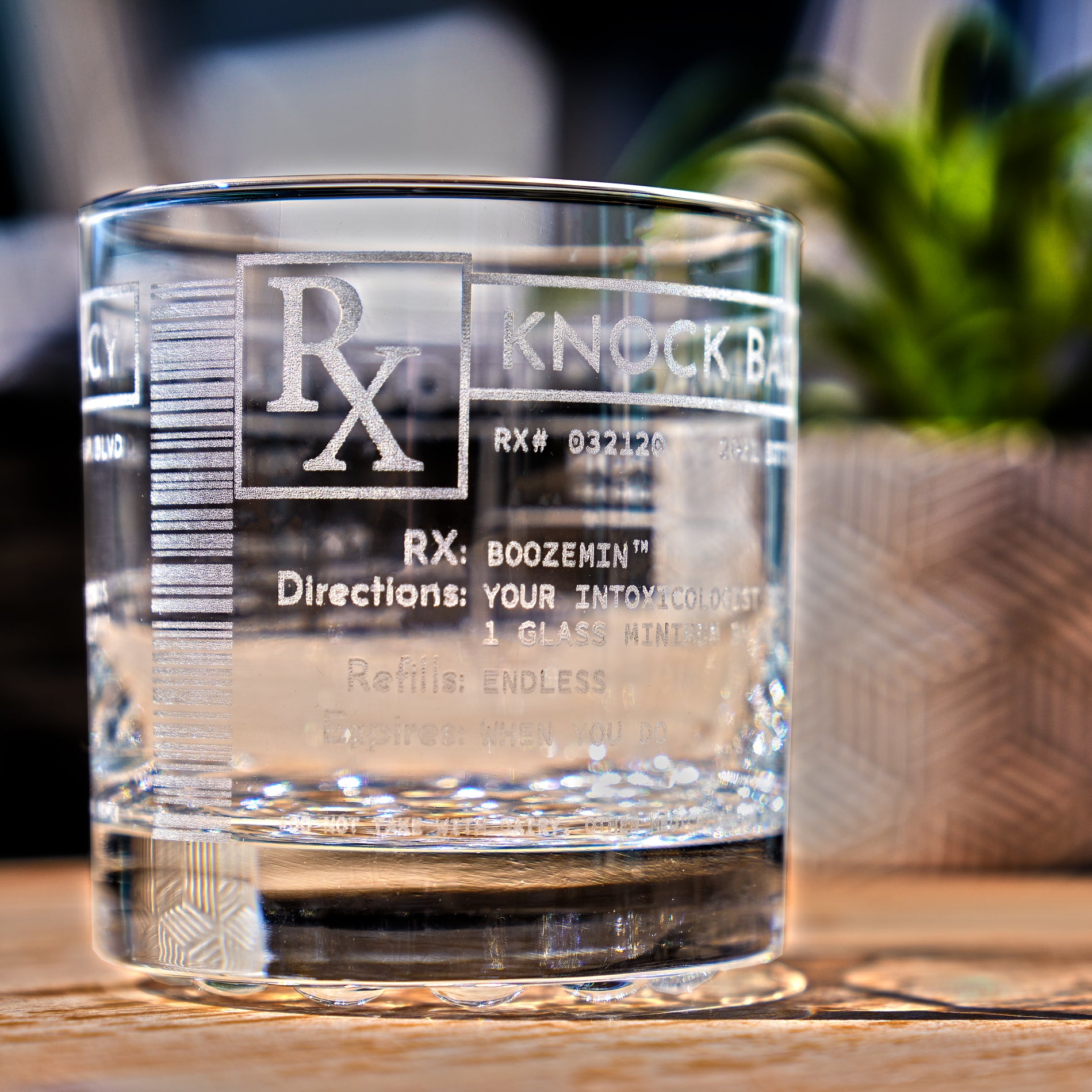 Prescription Whiskey Glass – Design: RX